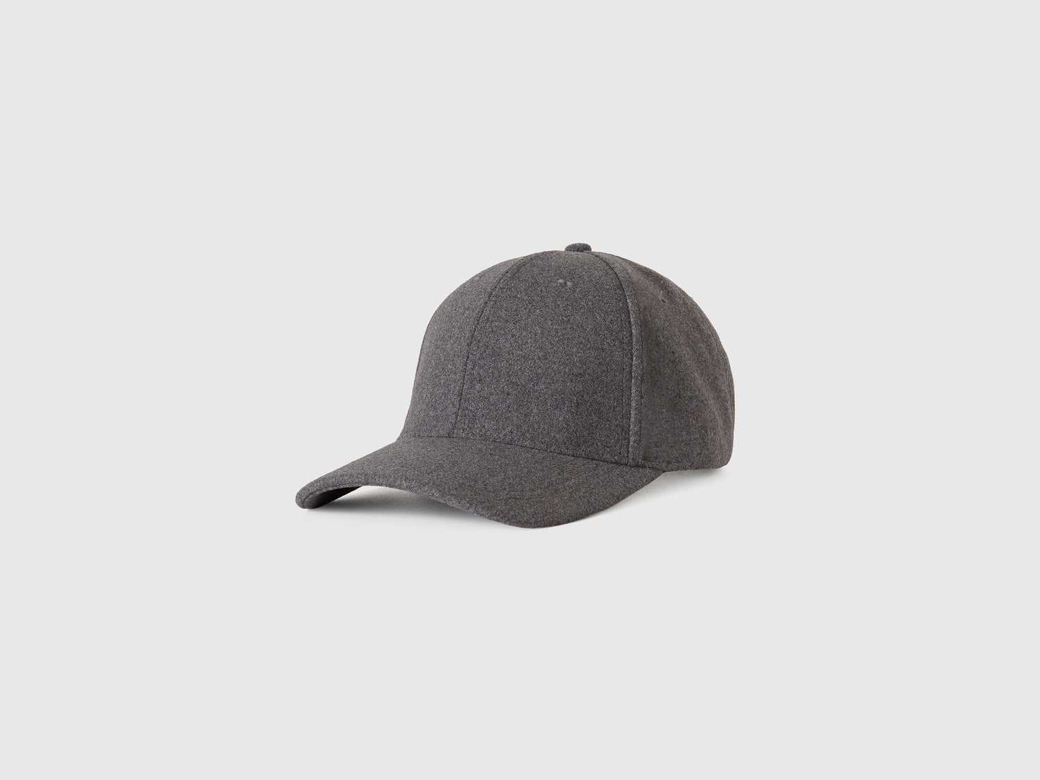 Cappello con visiera in panno da donna grigio scuro | Benetton Outlet