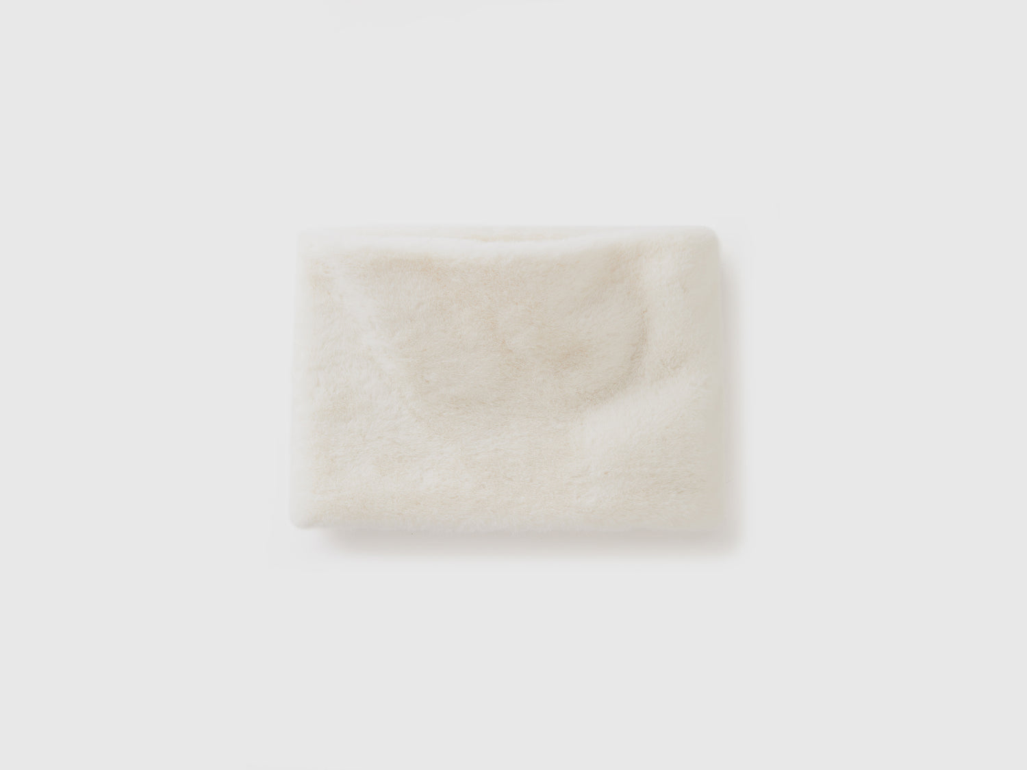 Calentador de cuello de piel sintética da donna bianco panna | Benetton Outlet