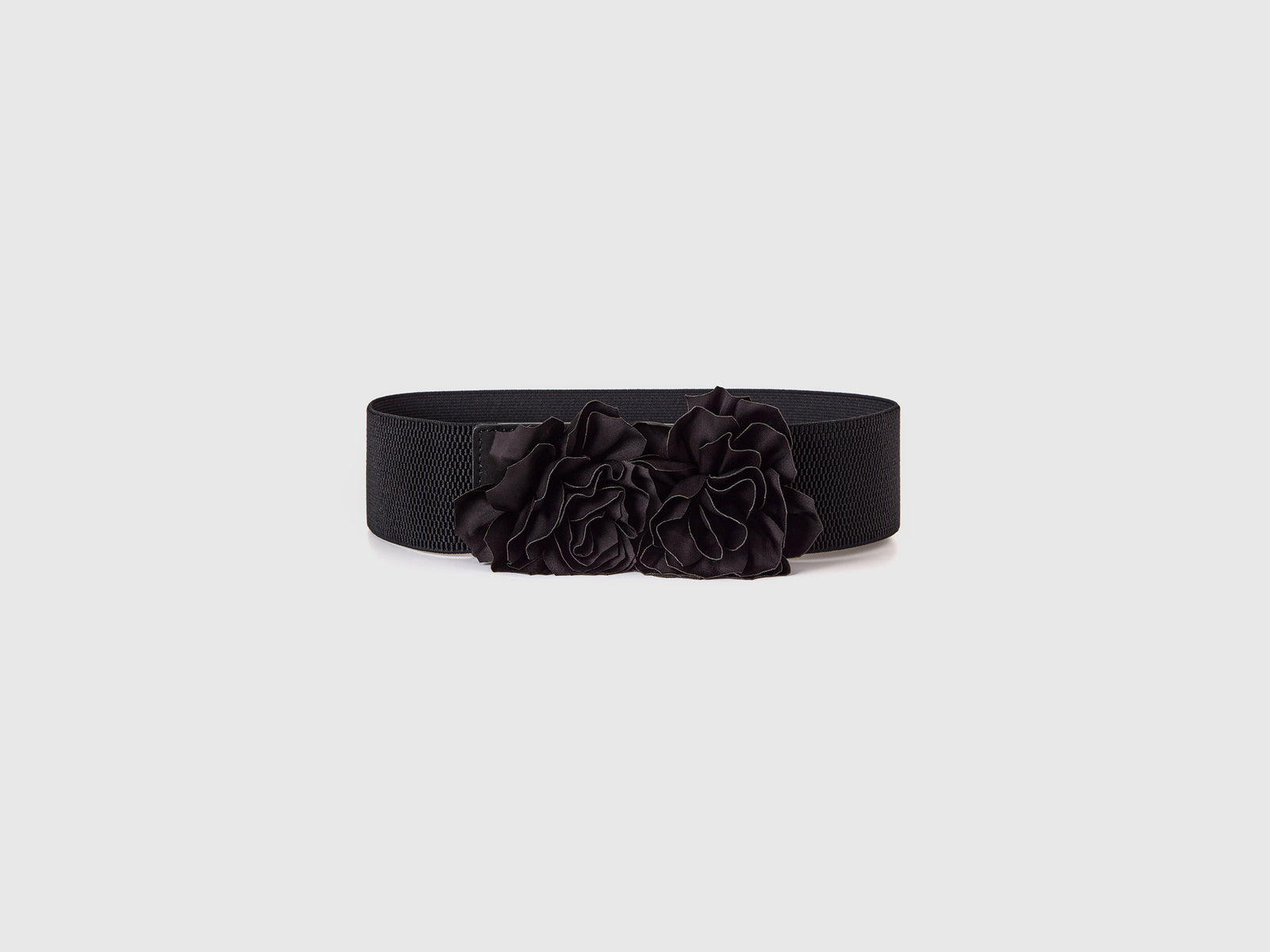 Cinturón con rosas da donna nero 3 | Benetton Outlet