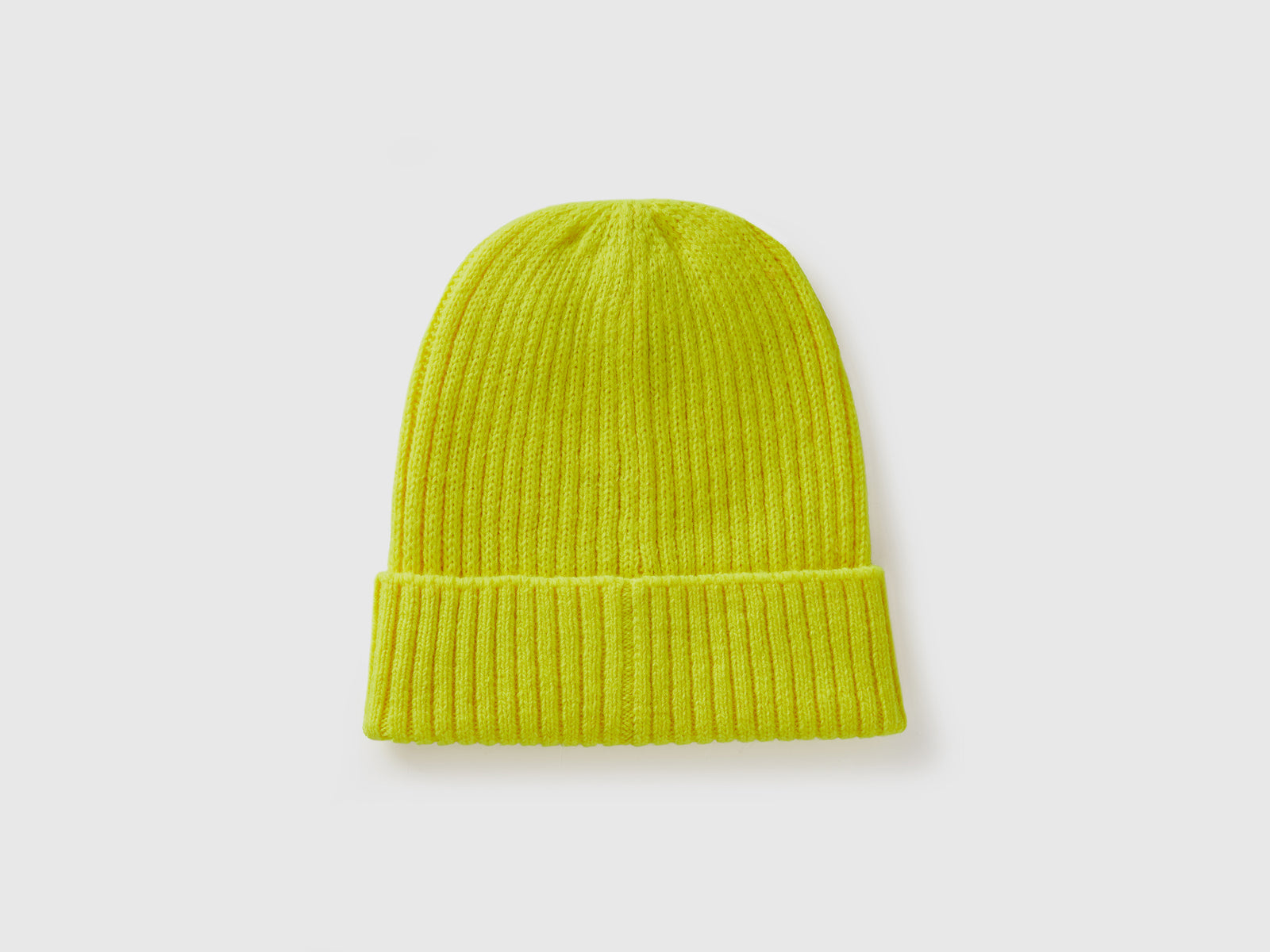 Berretto con ricamo da donna giallo fluo 2 | Benetton Outlet