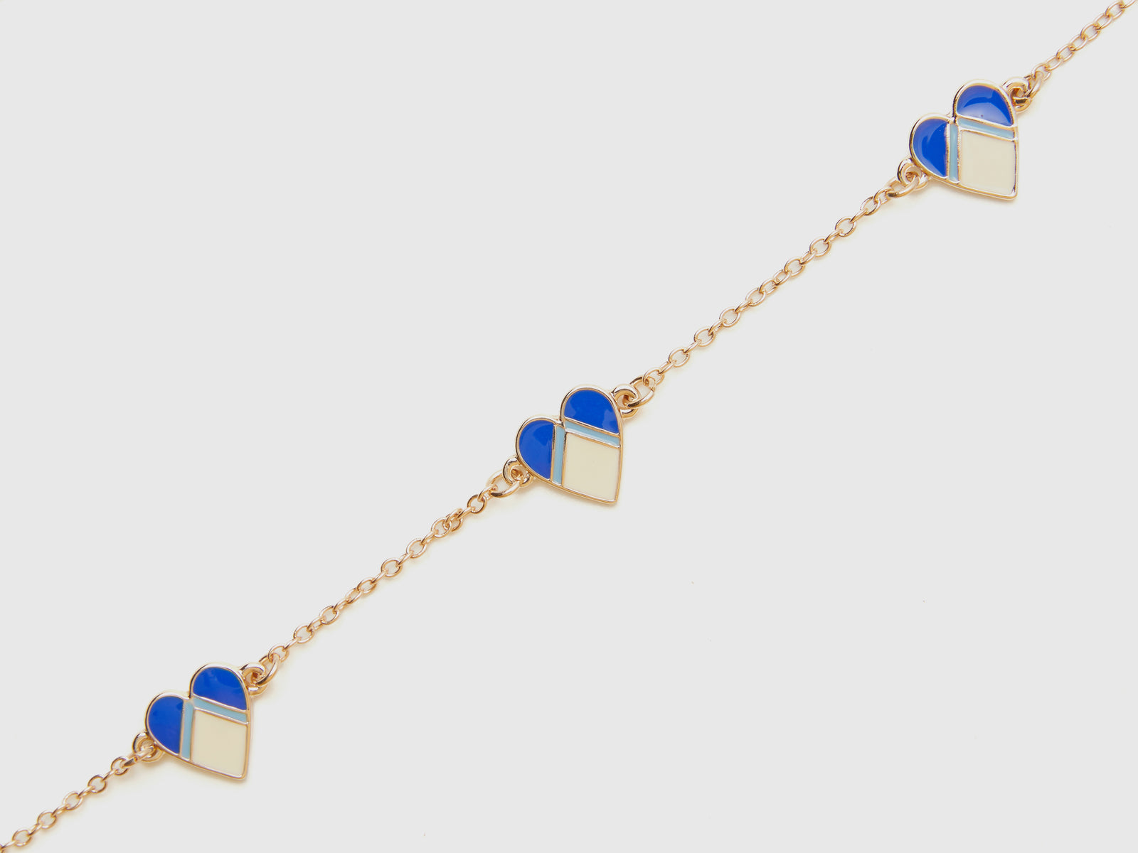 Collanacon cuori da donna azzurro 2 | Benetton Outlet