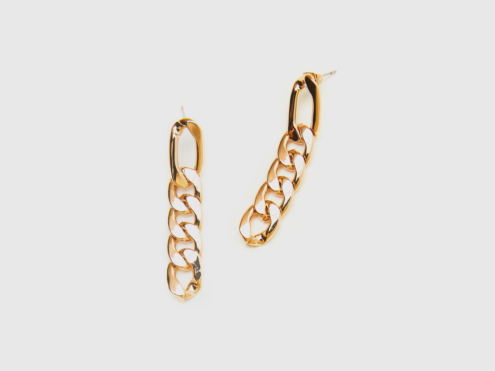 Orecchini pendenti a catena da donna oro 2 | Benetton Outlet