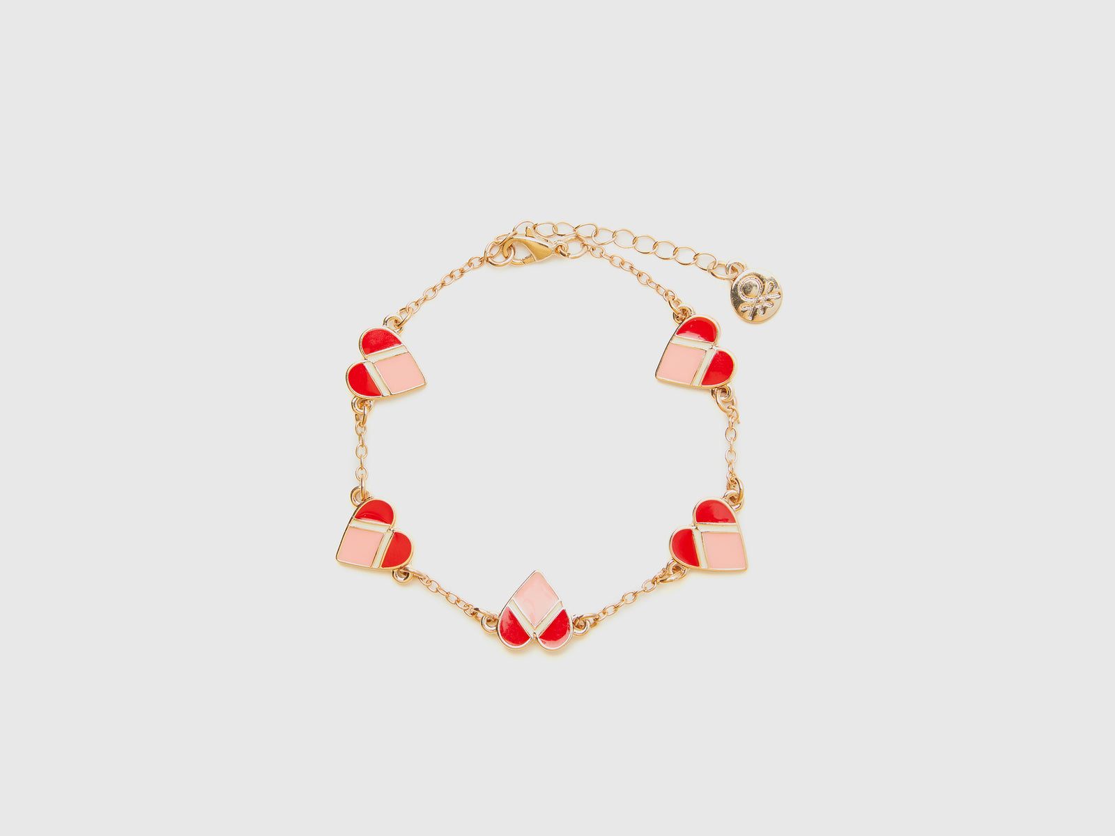 Braccialecon cuori da donna rosa | Benetton Outlet