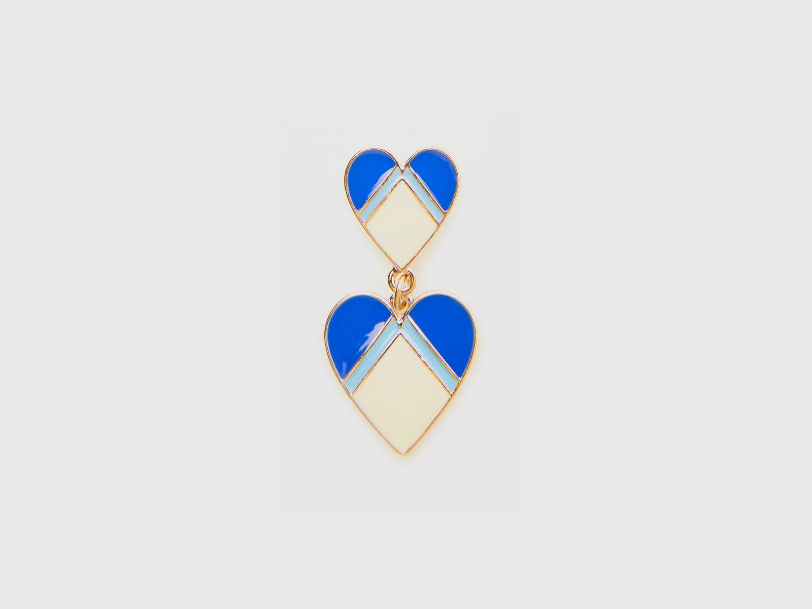 Orecchini con pendente cuore da donna azzurro | Benetton Outlet