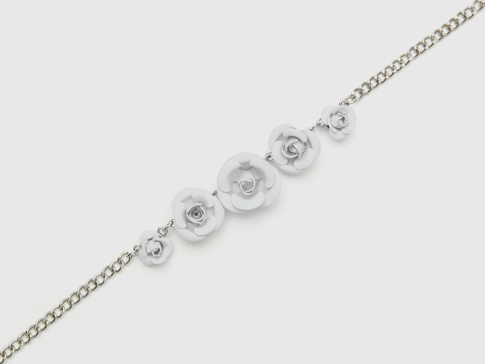Collana con rose da donna bianco panna 2 | Benetton Outlet