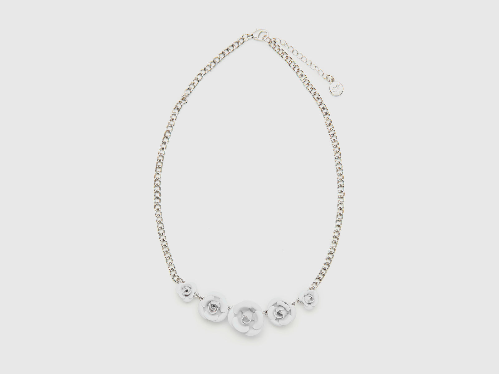 Collana con rose da donna bianco panna | Benetton Outlet