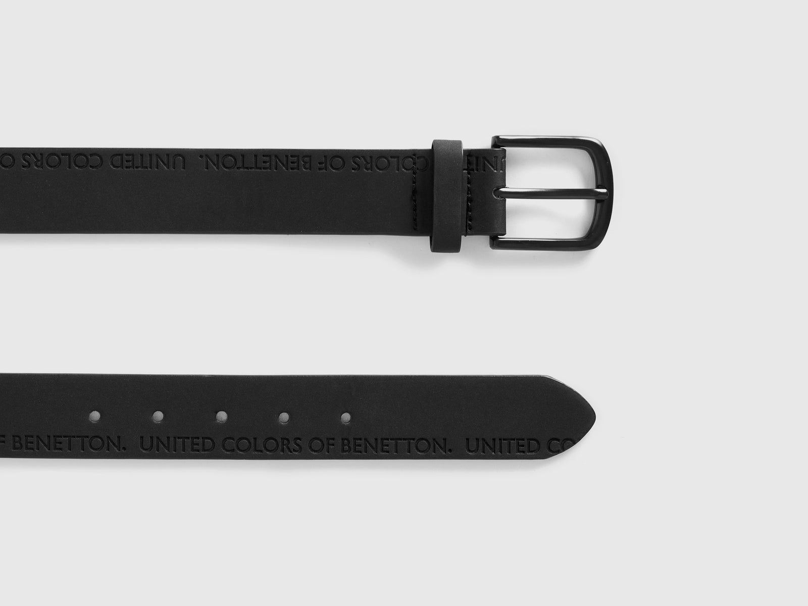 Cintura con logo da uomo nero 2 | Benetton Outlet