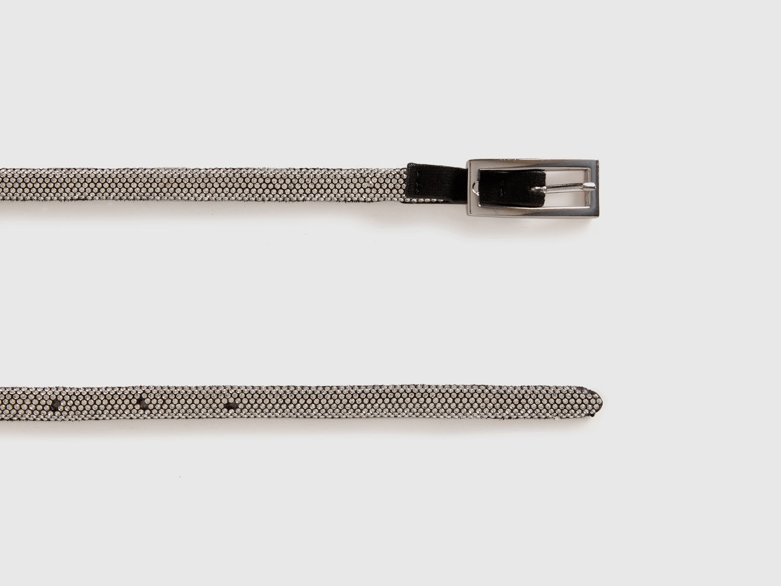 Cintura bassa con strass da donna argento 2 | Benetton Outlet