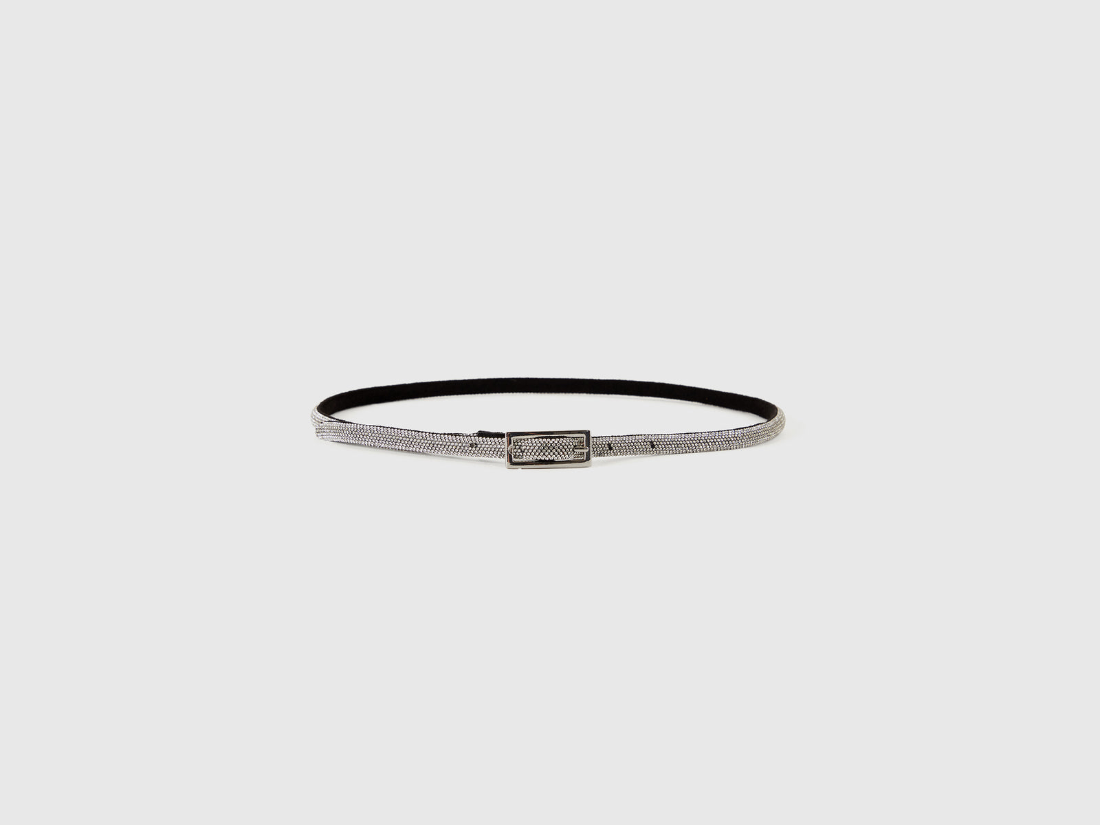 Cintura bassa con strass da donna argento 3 | Benetton Outlet