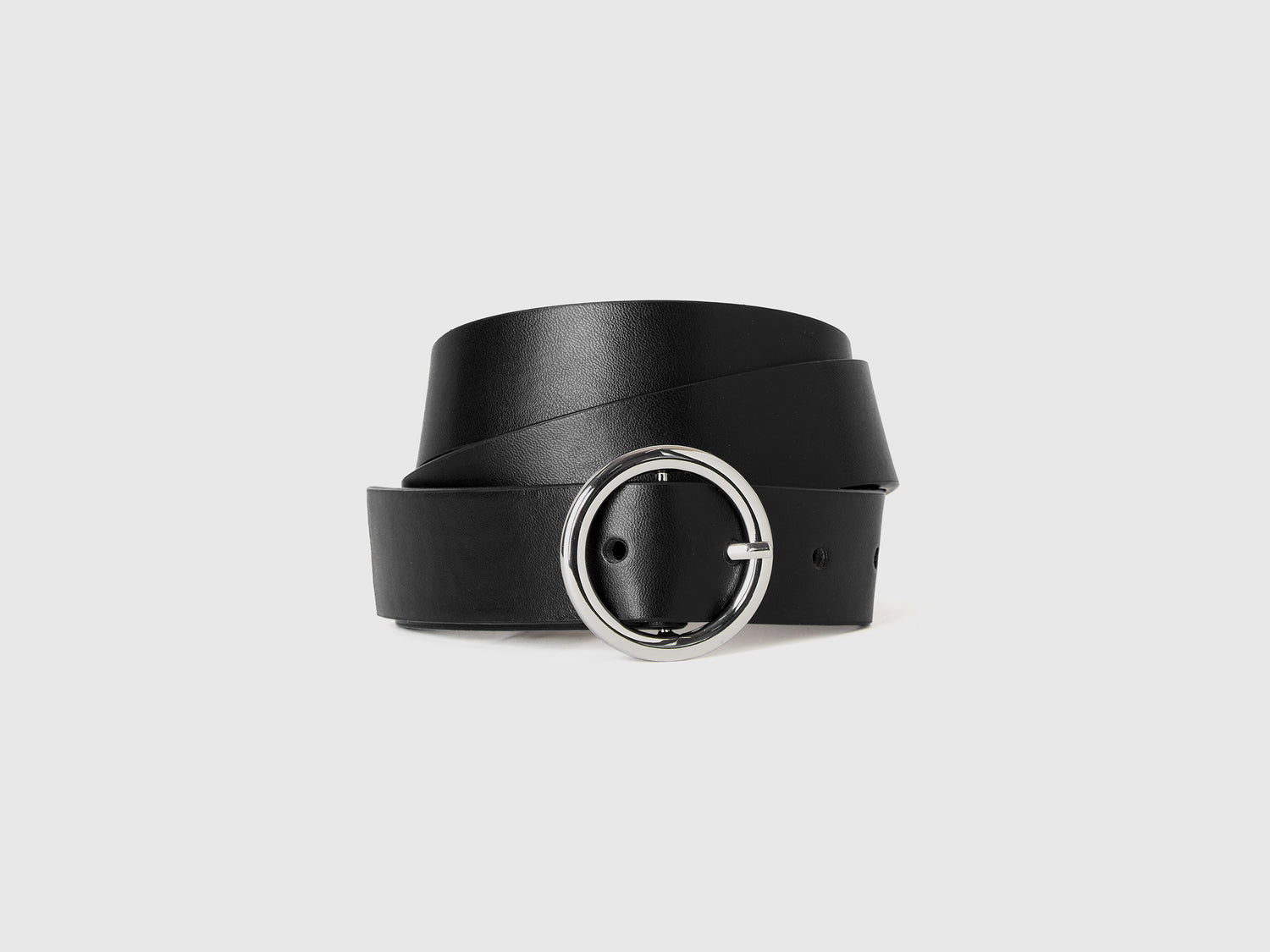 Cinturón de tela revestida da donna nero | Benetton Outlet