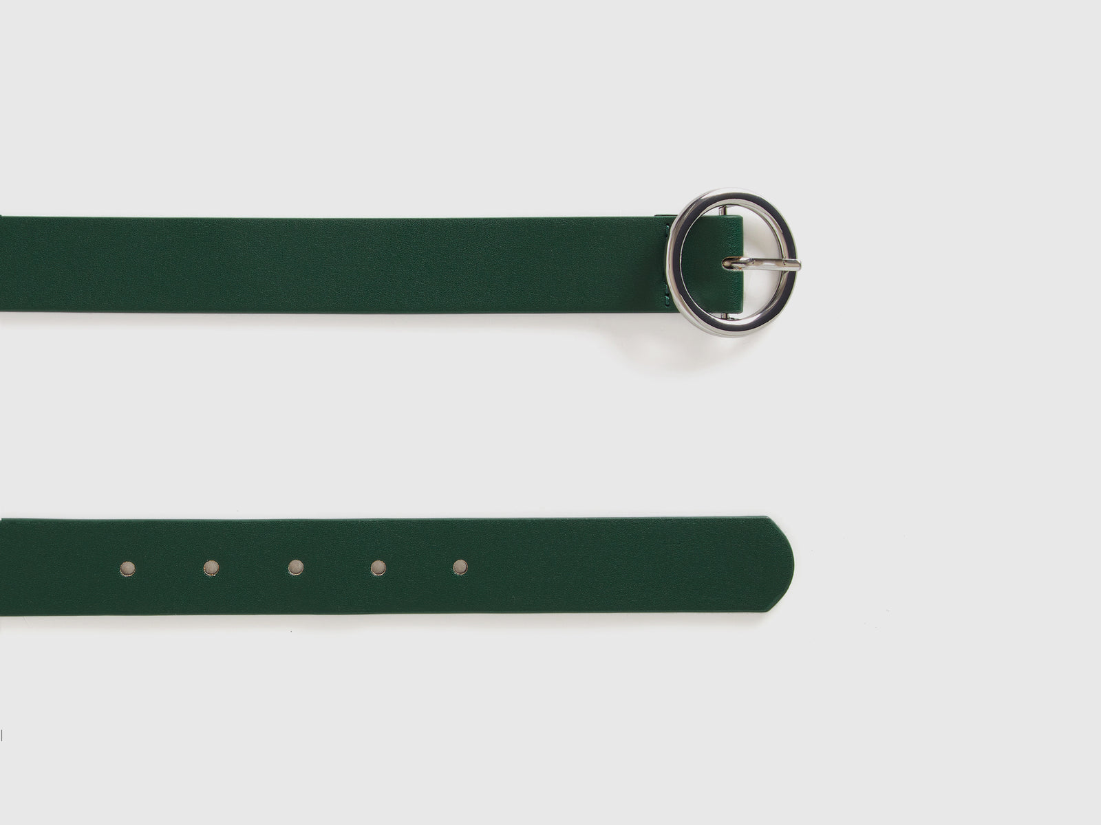 Cinturón de tela revestida da donna verde scuro 2 | Benetton Outlet