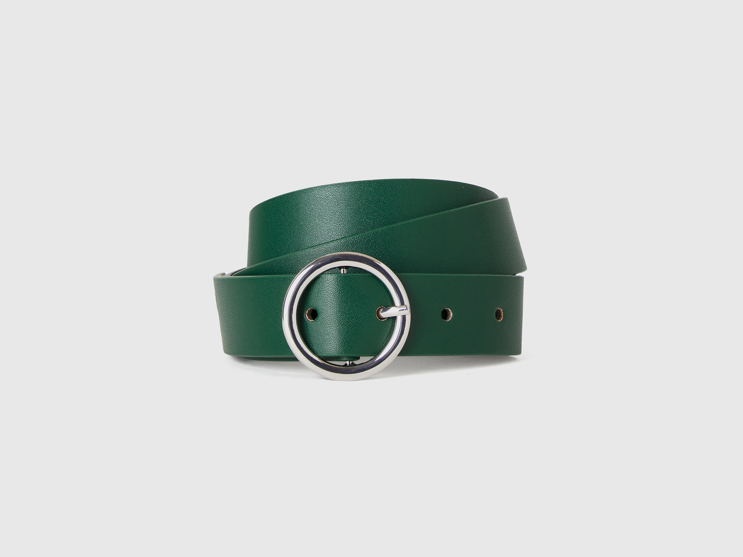 Cinturón de tela revestida da donna verde scuro | Benetton Outlet