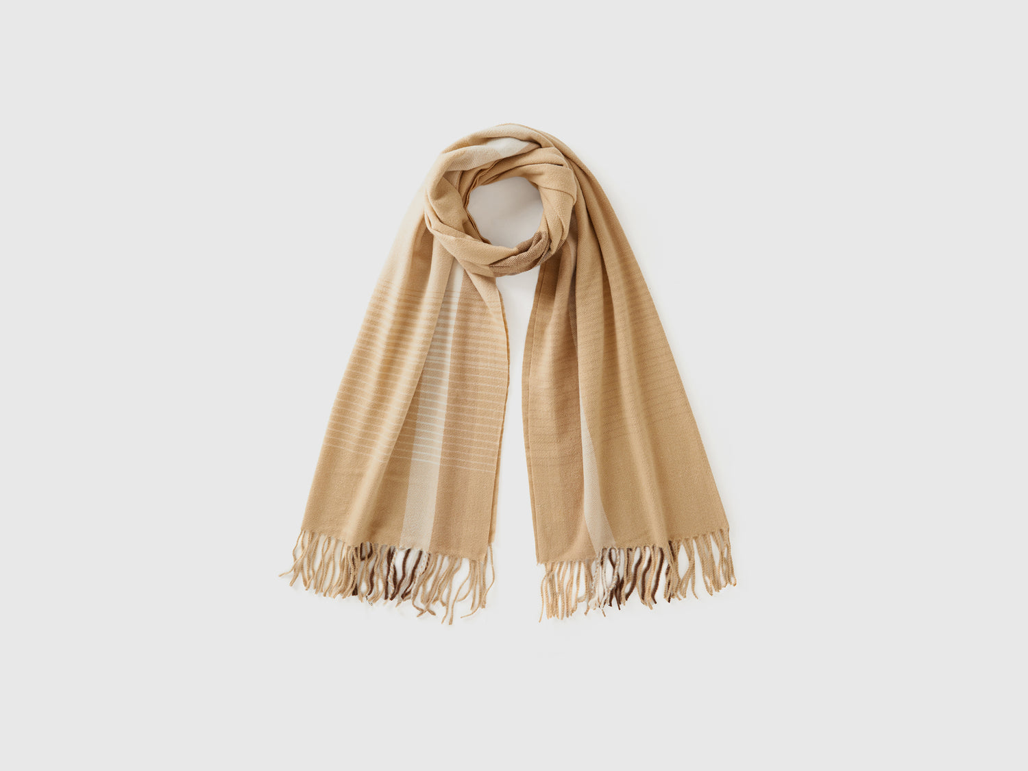 Bufanda de tartán en tejido reciclado da donna multi-color | Benetton Outlet