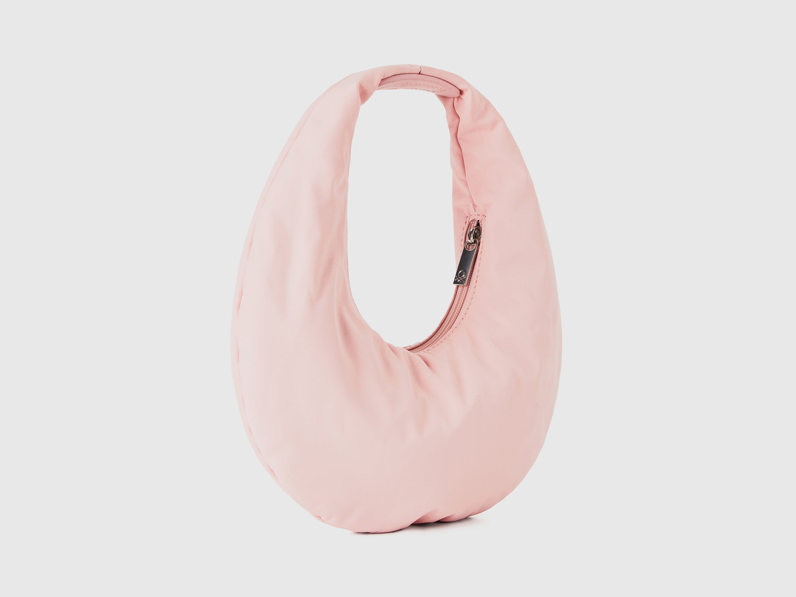 Borsa a spalla a mezzaluna da donna rosa tenue 2 | Benetton Outlet