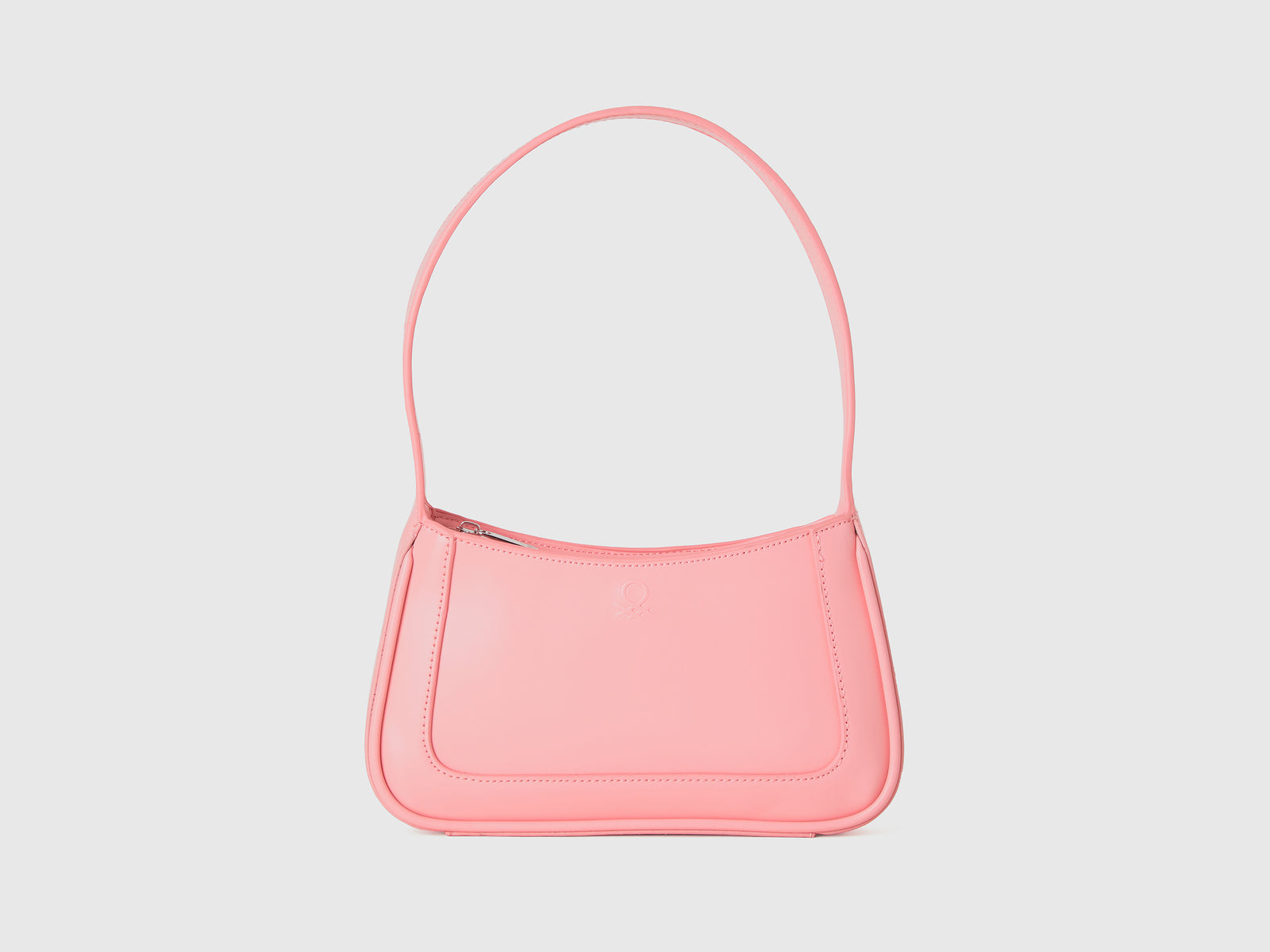 Borsa a spalla in tessuto spalmato da donna rosa | Benetton Outlet