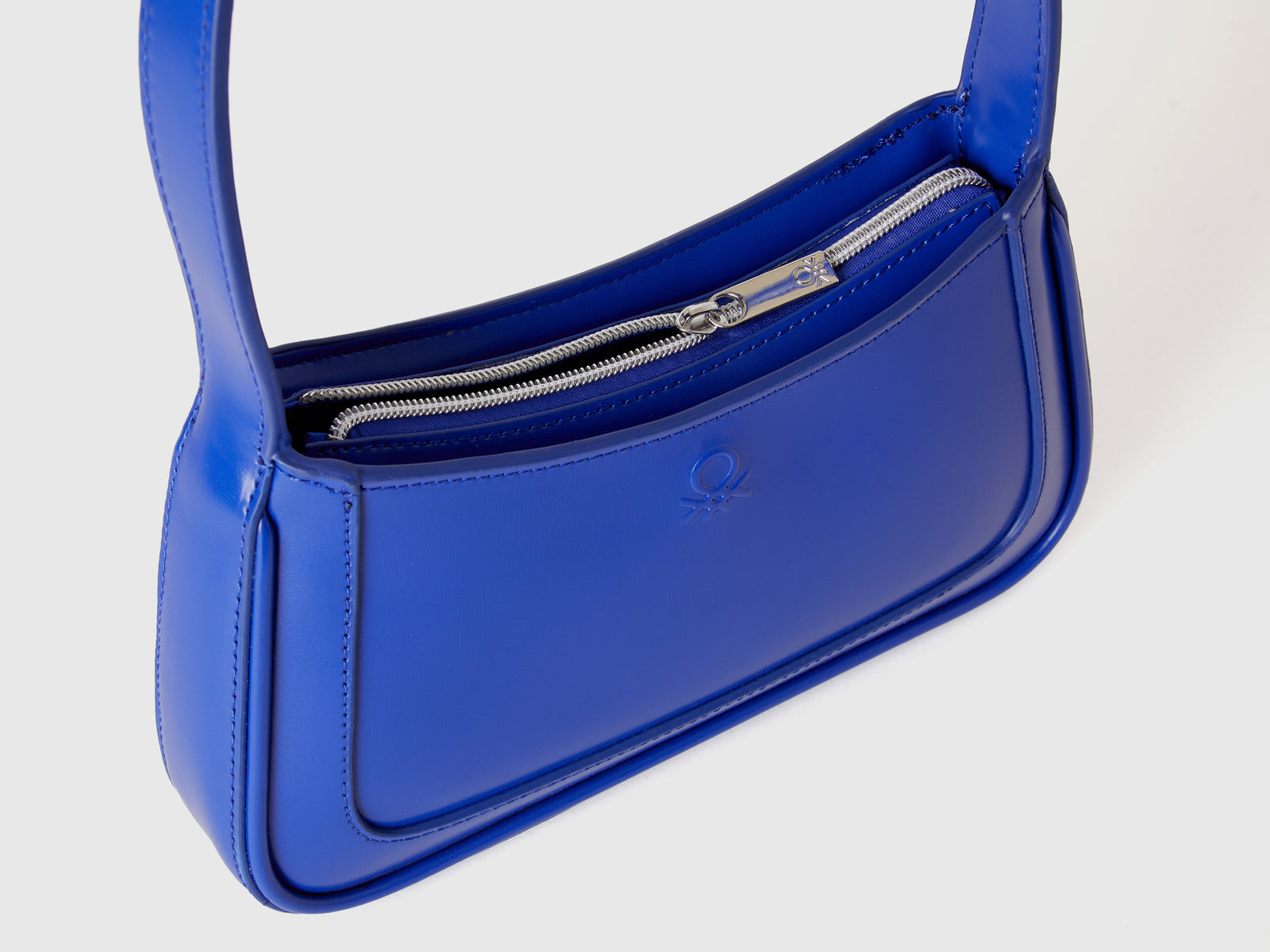Bolso de hombro de tela revestida da donna bluette 3 | Benetton Outlet