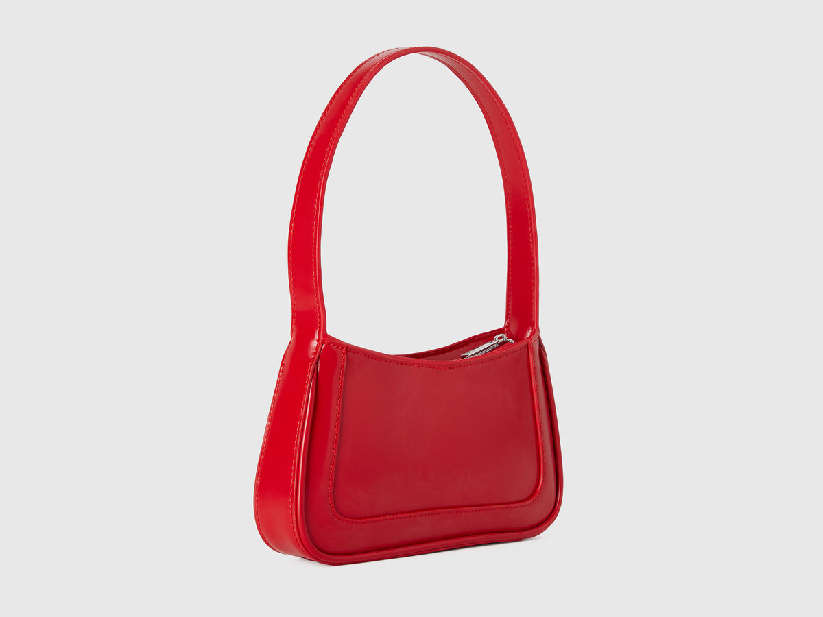 Bolso de hombro de tela revestida