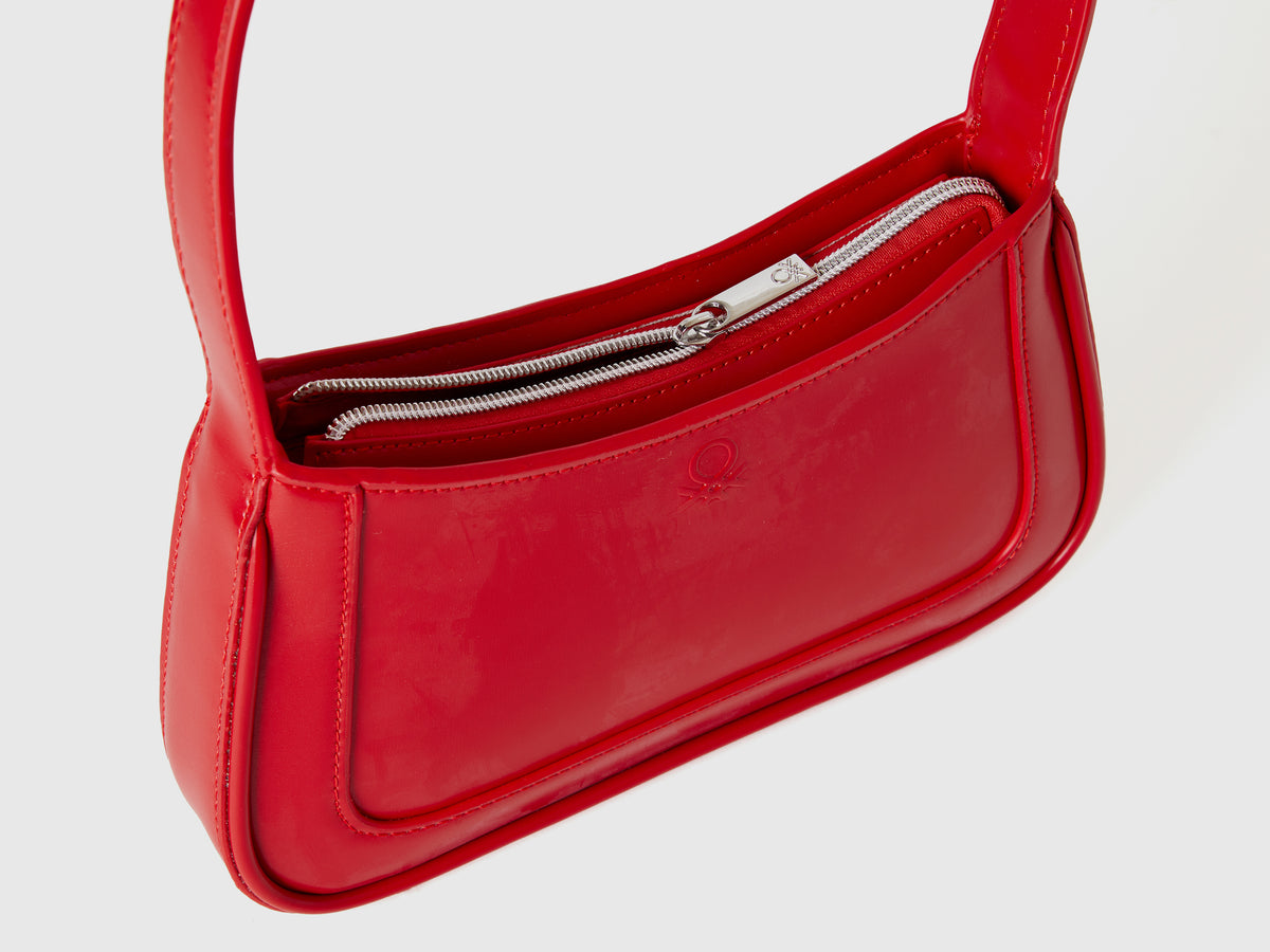Bolso de hombro de tela revestida