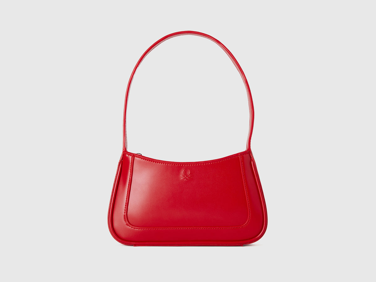 Bolso de hombro de tela revestida