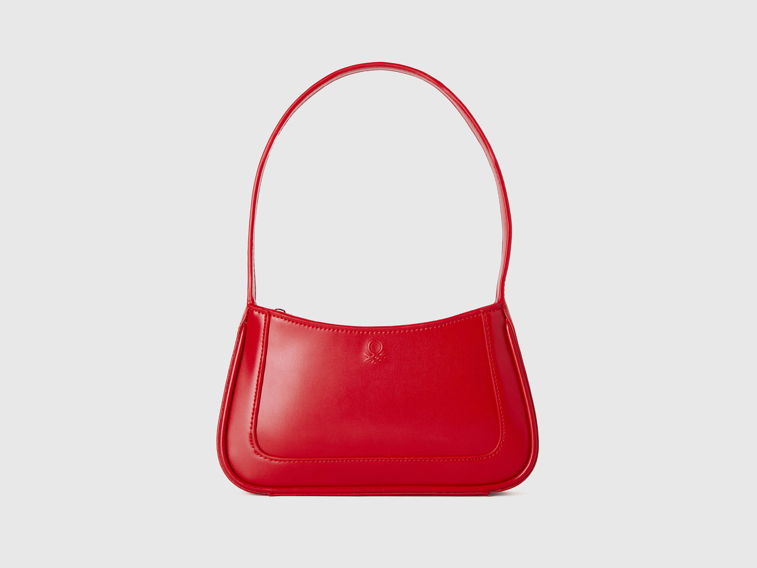 Borsa a spalla in tessuto spalmato da donna rosso | Benetton Outlet