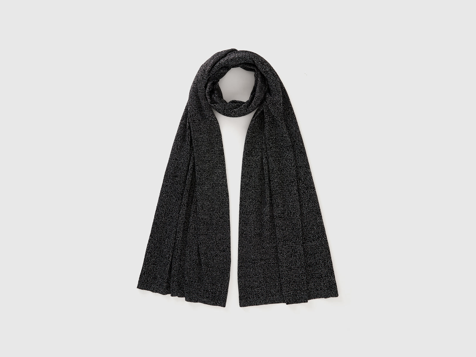 Estola de punto con lurex da donna nero | Benetton Outlet