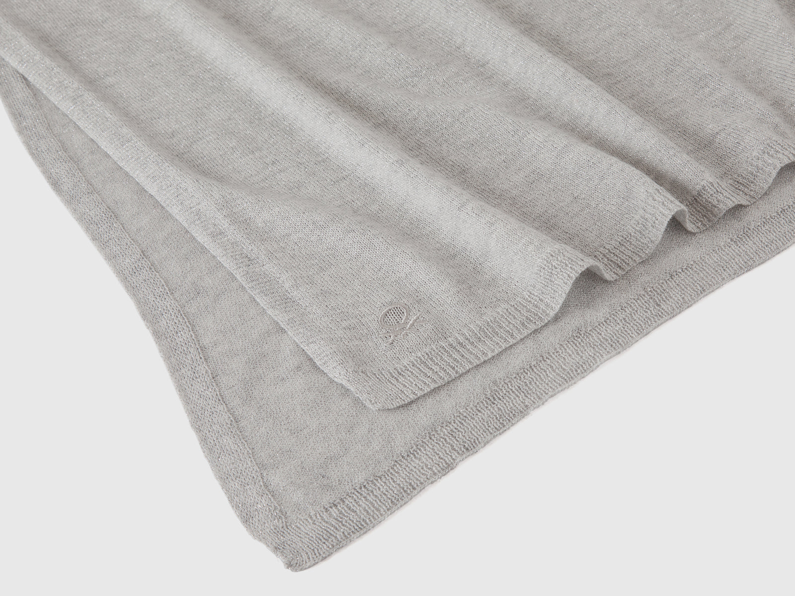 Estola de punto con lurex da donna grigio chiaro 2 | Benetton Outlet