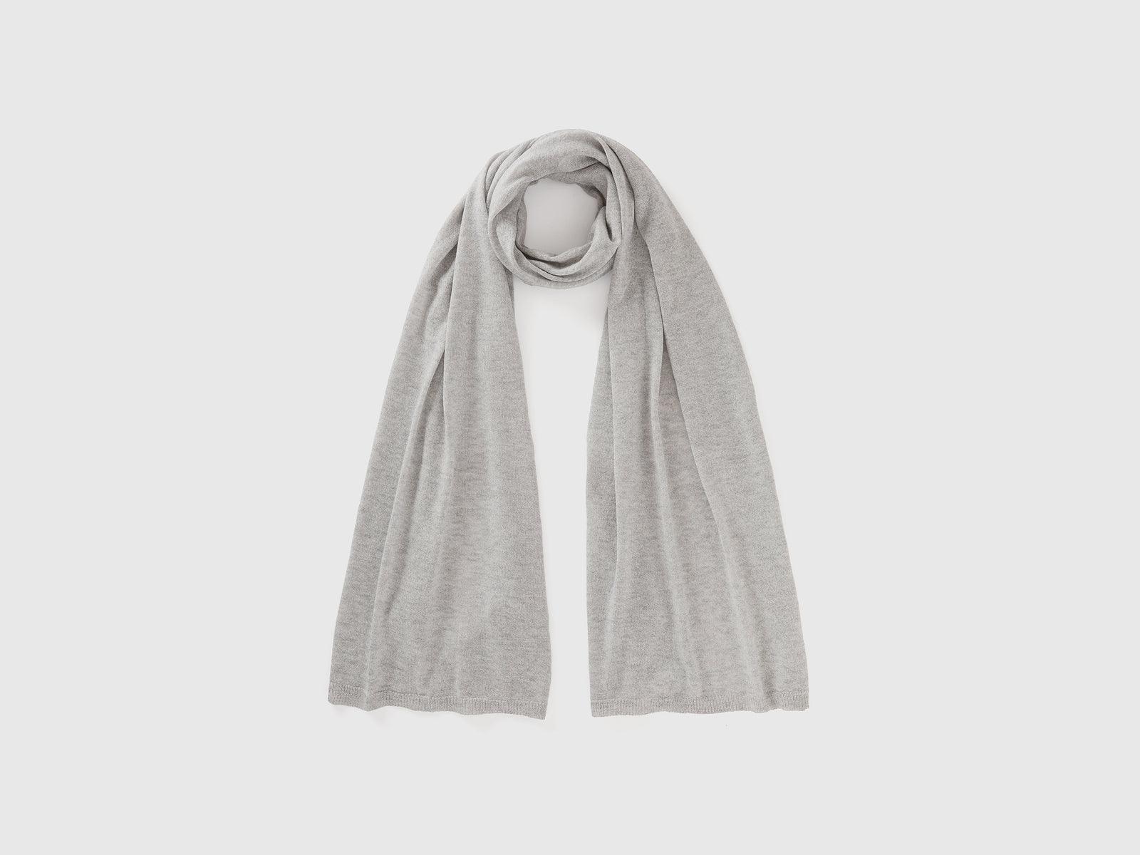 Estola de punto con lurex da donna grigio chiaro | Benetton Outlet