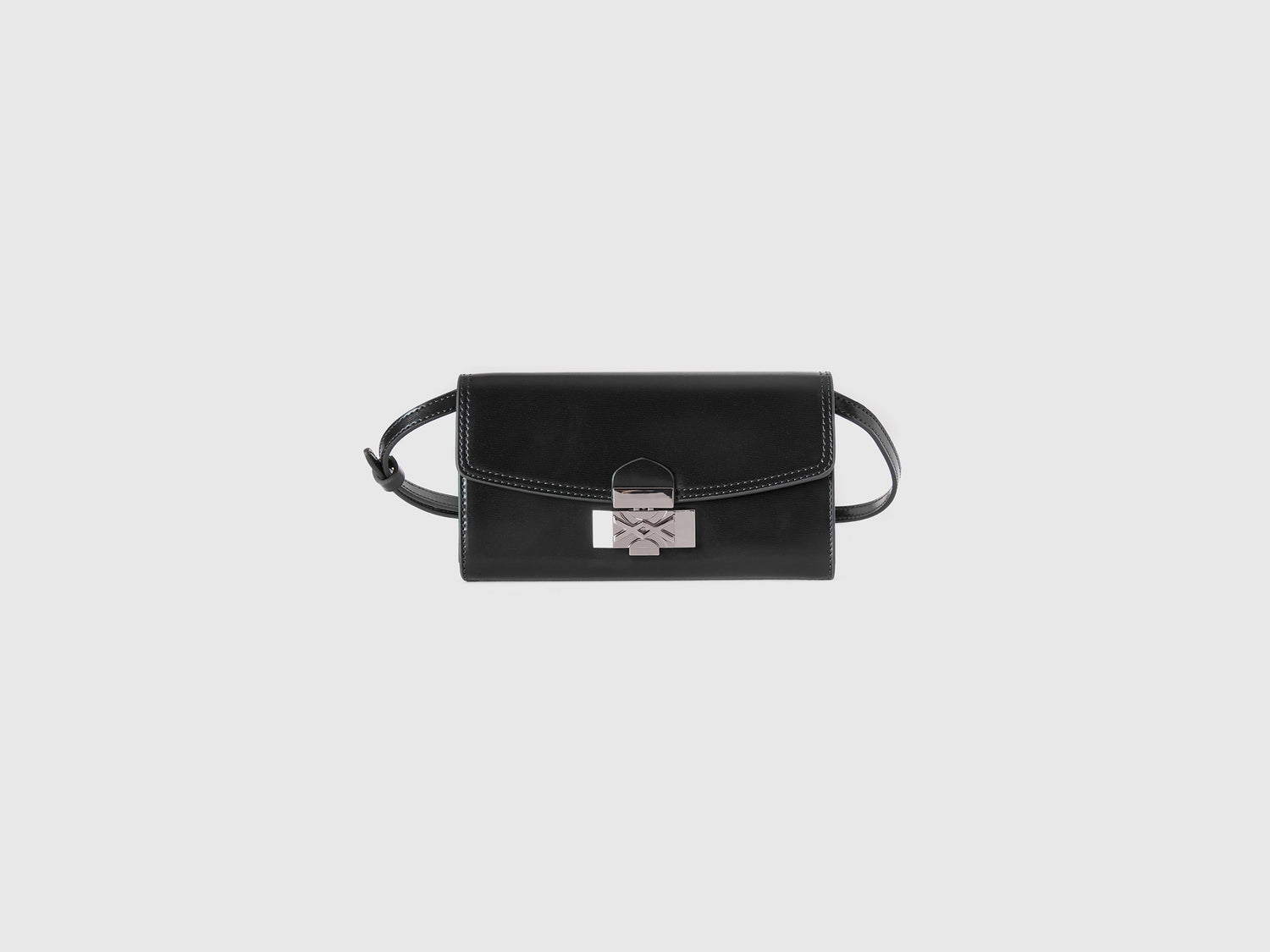 Borsa portacellulare con tracolla da donna nero | Benetton Outlet