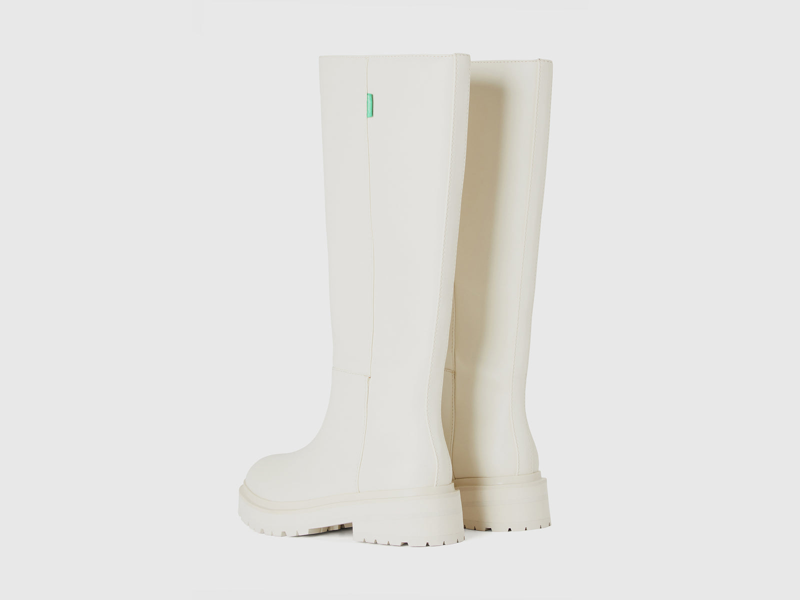 Botas altas en tejido revestido da donna bianco panna 2 | Benetton Outlet