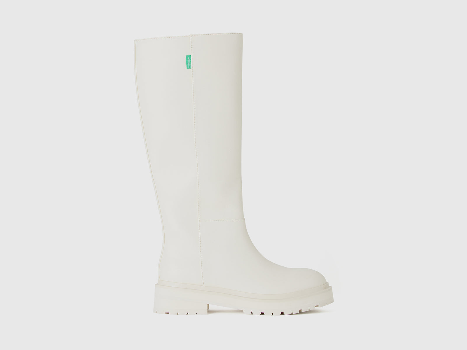Botas altas en tejido revestido da donna bianco panna | Benetton Outlet