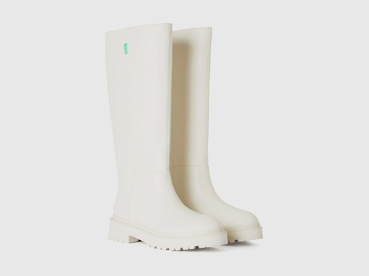 Botas altas en tejido revestido