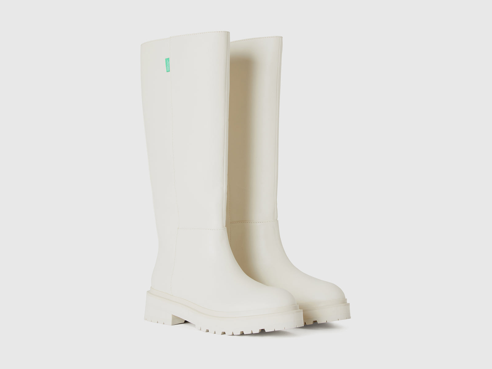 Botas altas en tejido revestido da donna bianco panna 4 | Benetton Outlet
