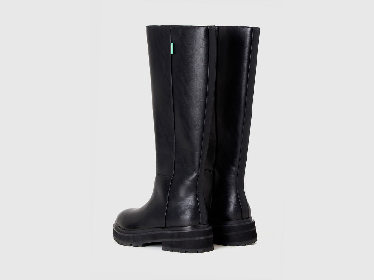 Botas altas en tejido revestido