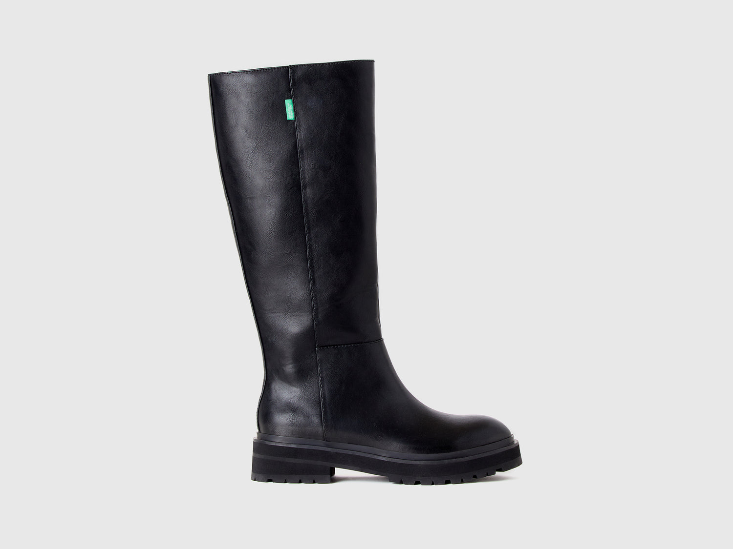 Botas altas en tejido revestido da donna nero | Benetton Outlet