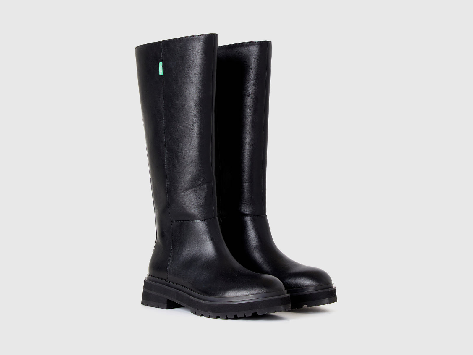 Botas altas en tejido revestido da donna nero 3 | Benetton Outlet