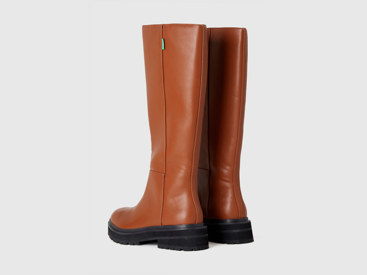 Botas altas en tejido revestido