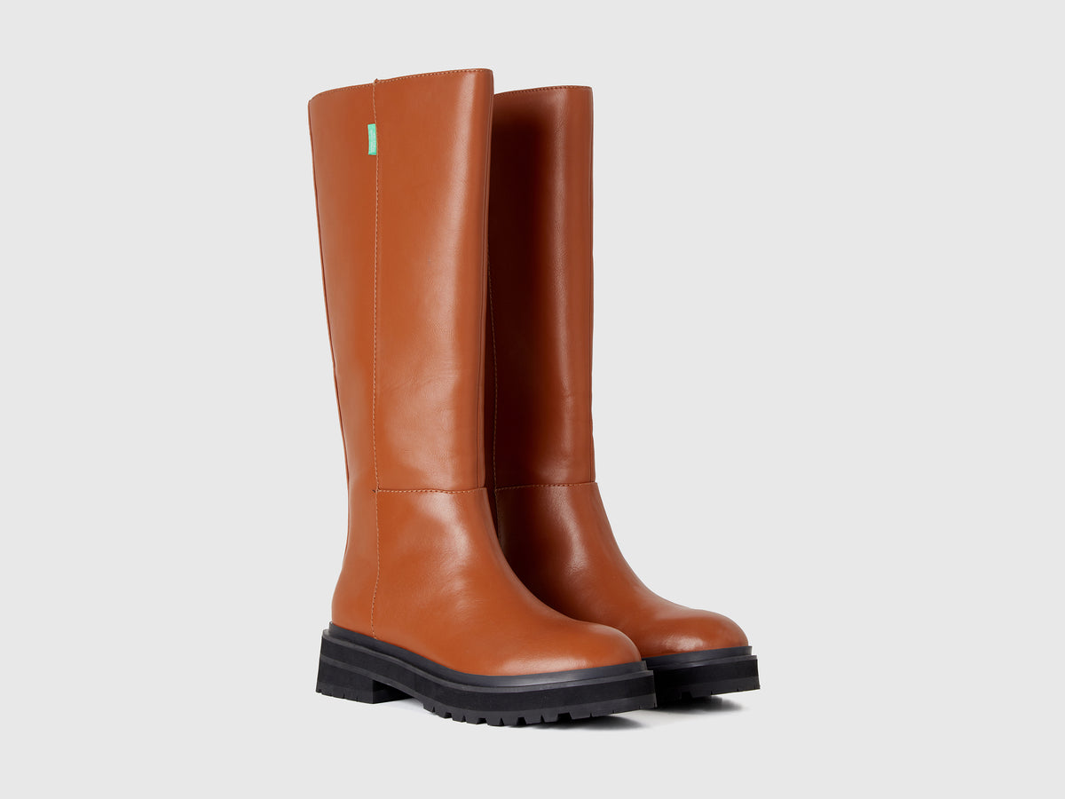 Botas altas en tejido revestido