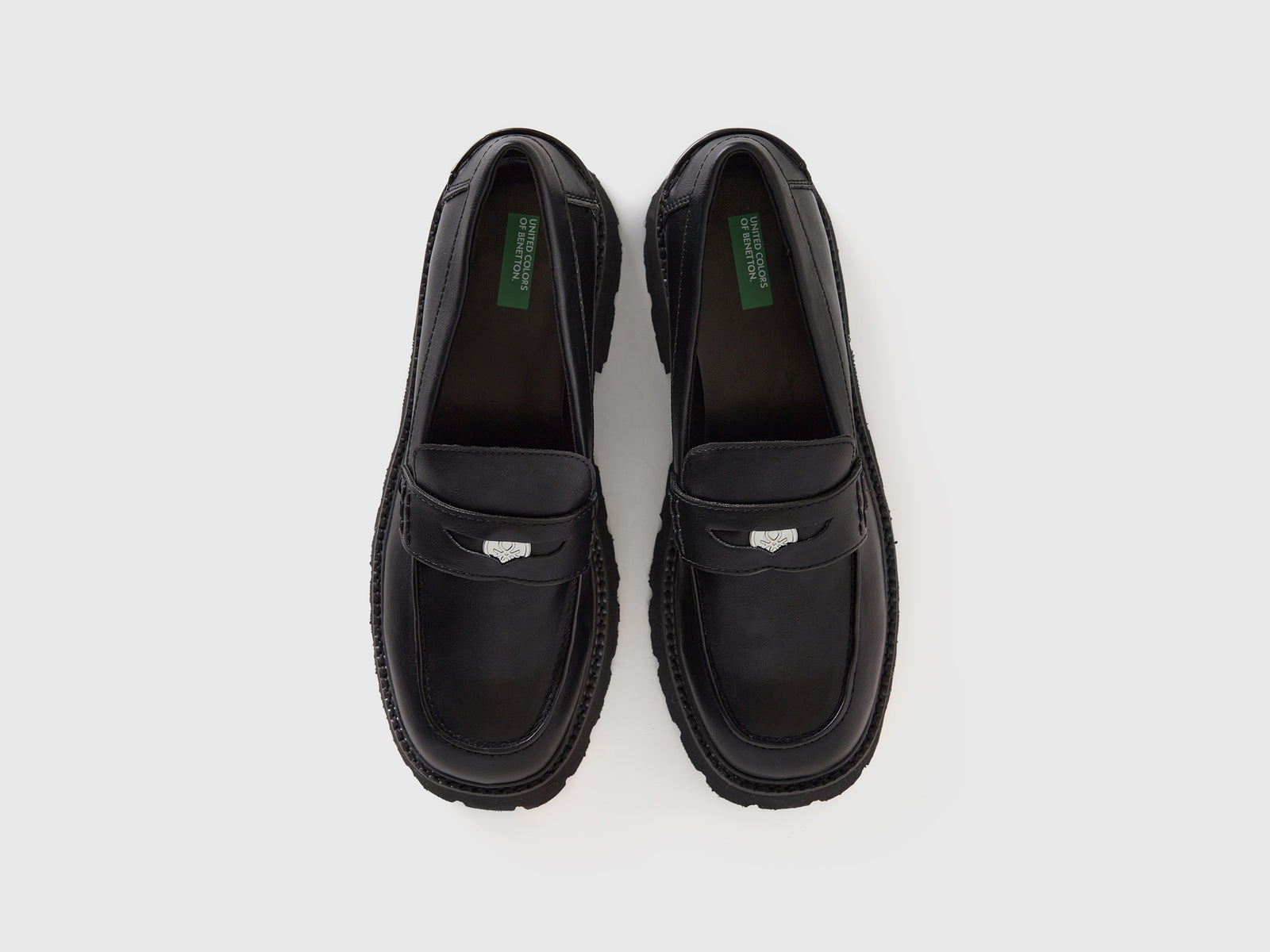 Mocasines de tela revestida da donna nero 4 | Benetton Outlet