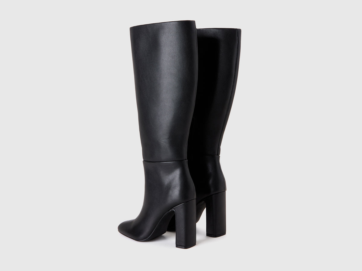 Botas de tacón de tejido revestido