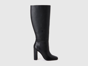 Botas de tacón de tejido revestido