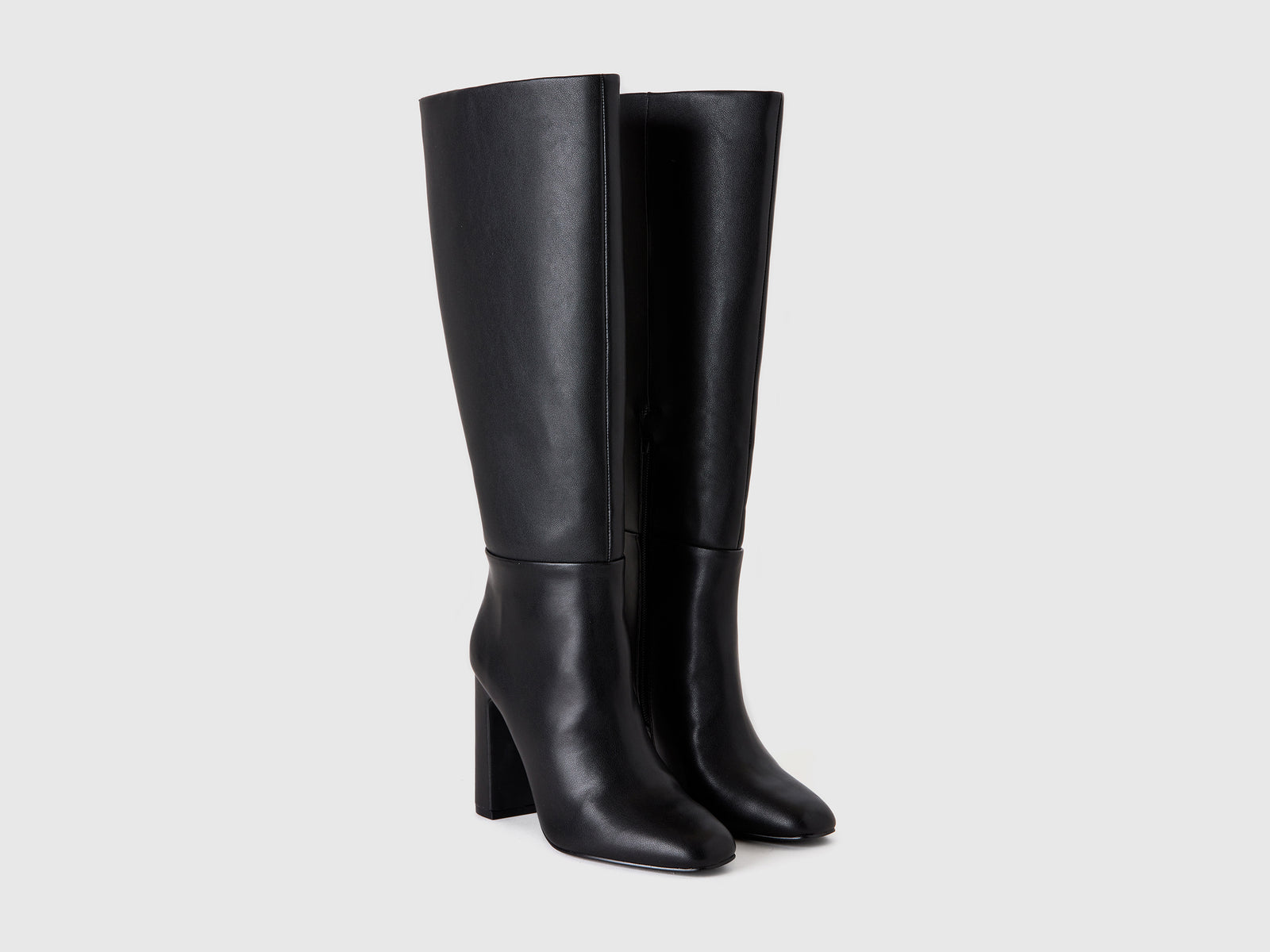 Botas de tacón de tejido revestido da donna nero 3 | Benetton Outlet