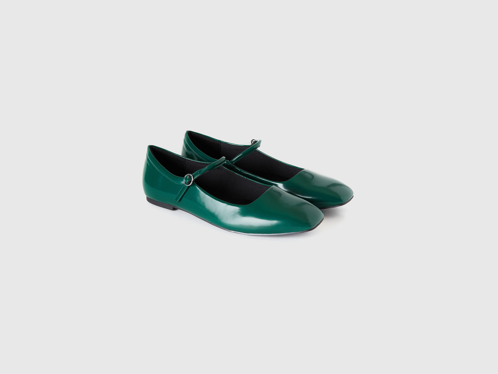 Ballerine con cinturino da donna verde scuro 3 | Benetton Outlet