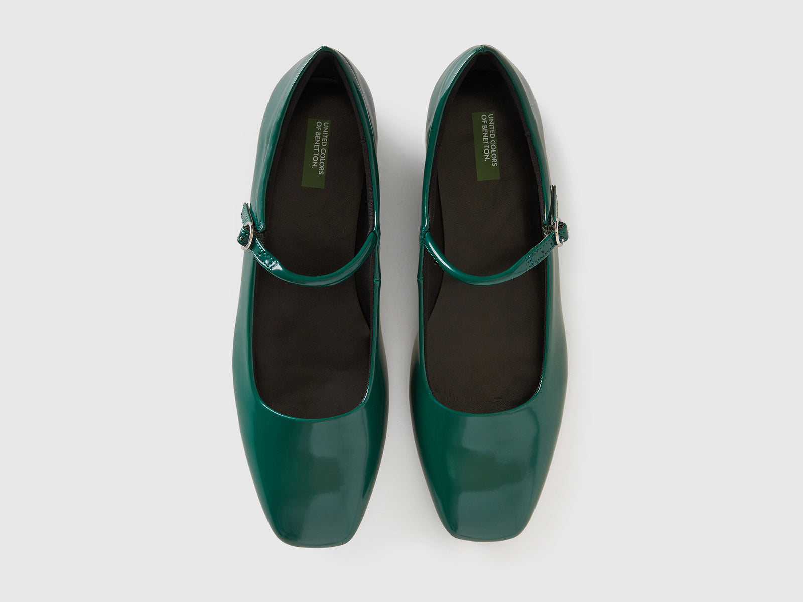Ballerine con cinturino da donna verde scuro 4 | Benetton Outlet
