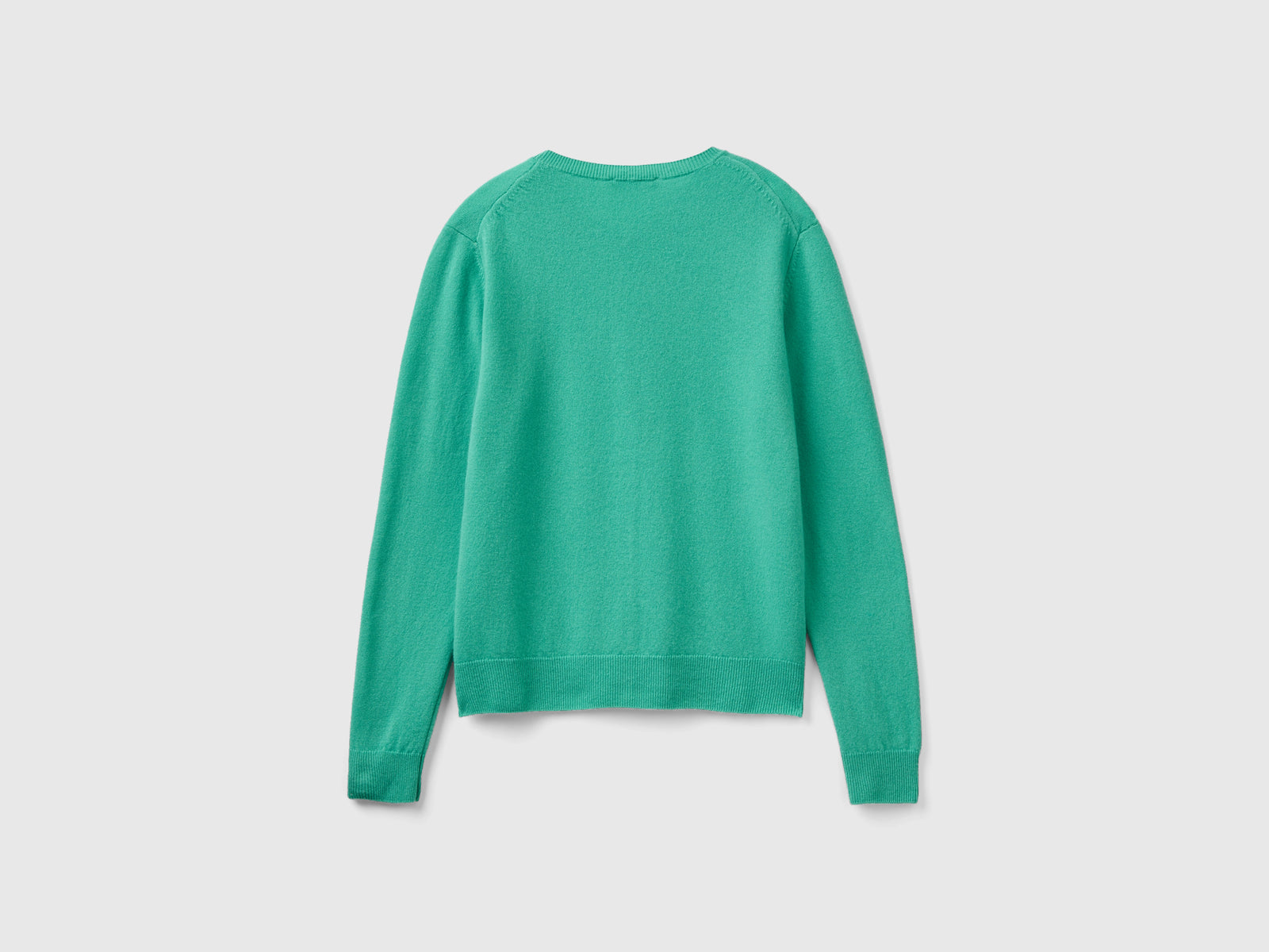 Light crew neck cardigan in pure Merino wool da donna verde