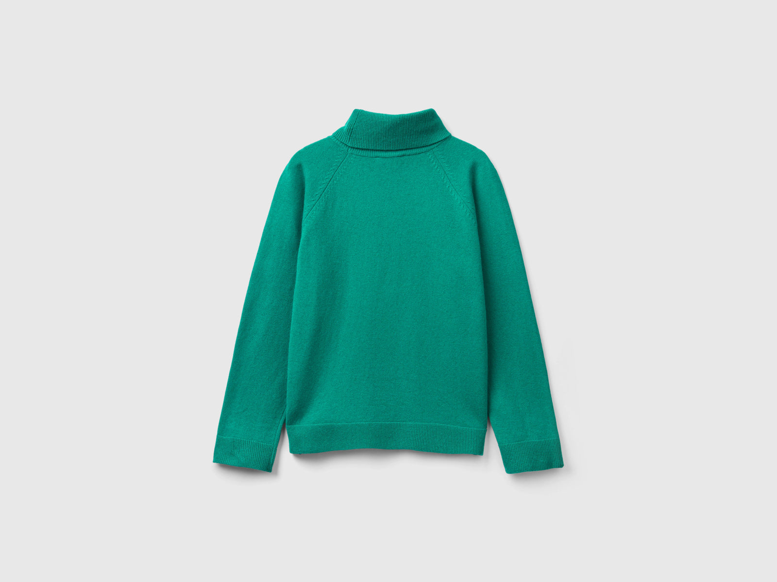 Maglione dolcevita acqua in misto lana e cashmere da donna verde 2 | Benetton Outlet