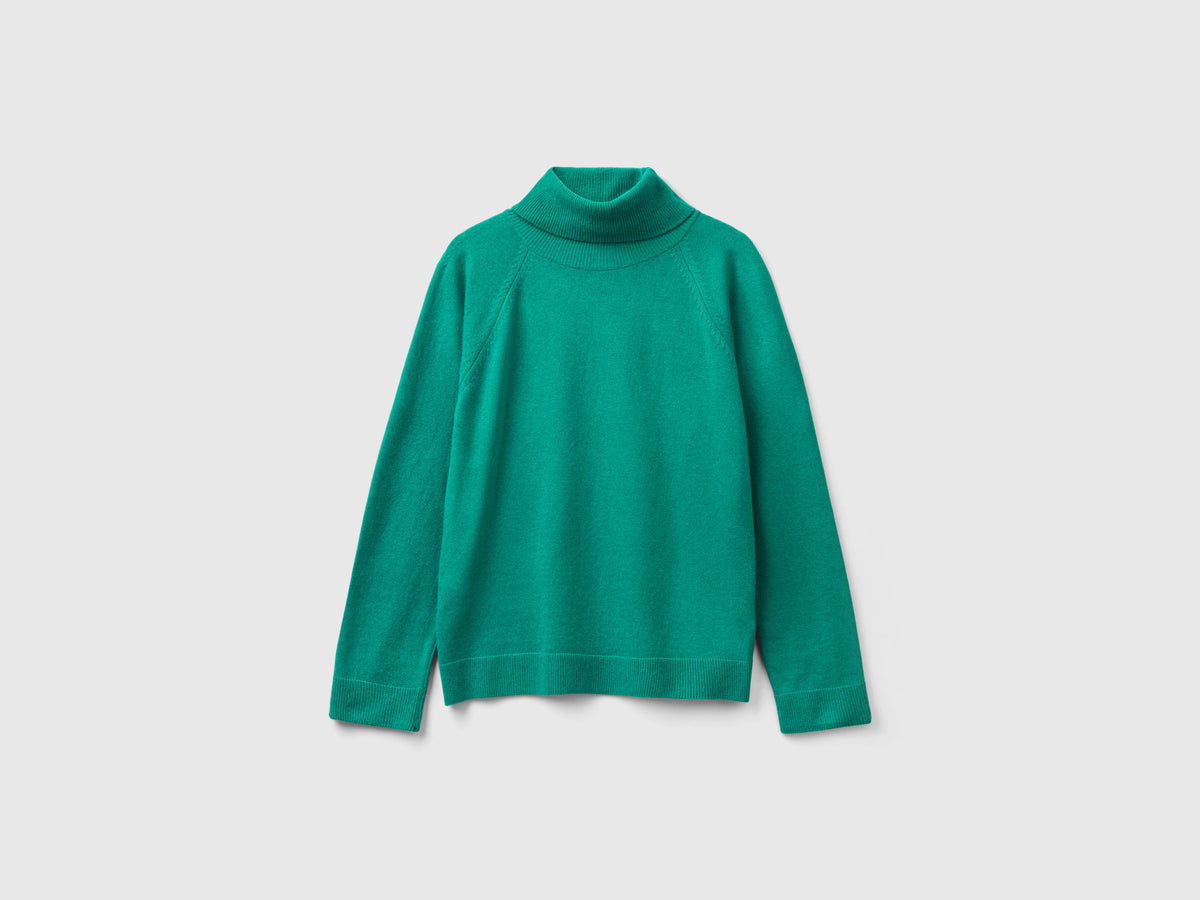 Maglione dolcevita acqua in misto lana e cashmere