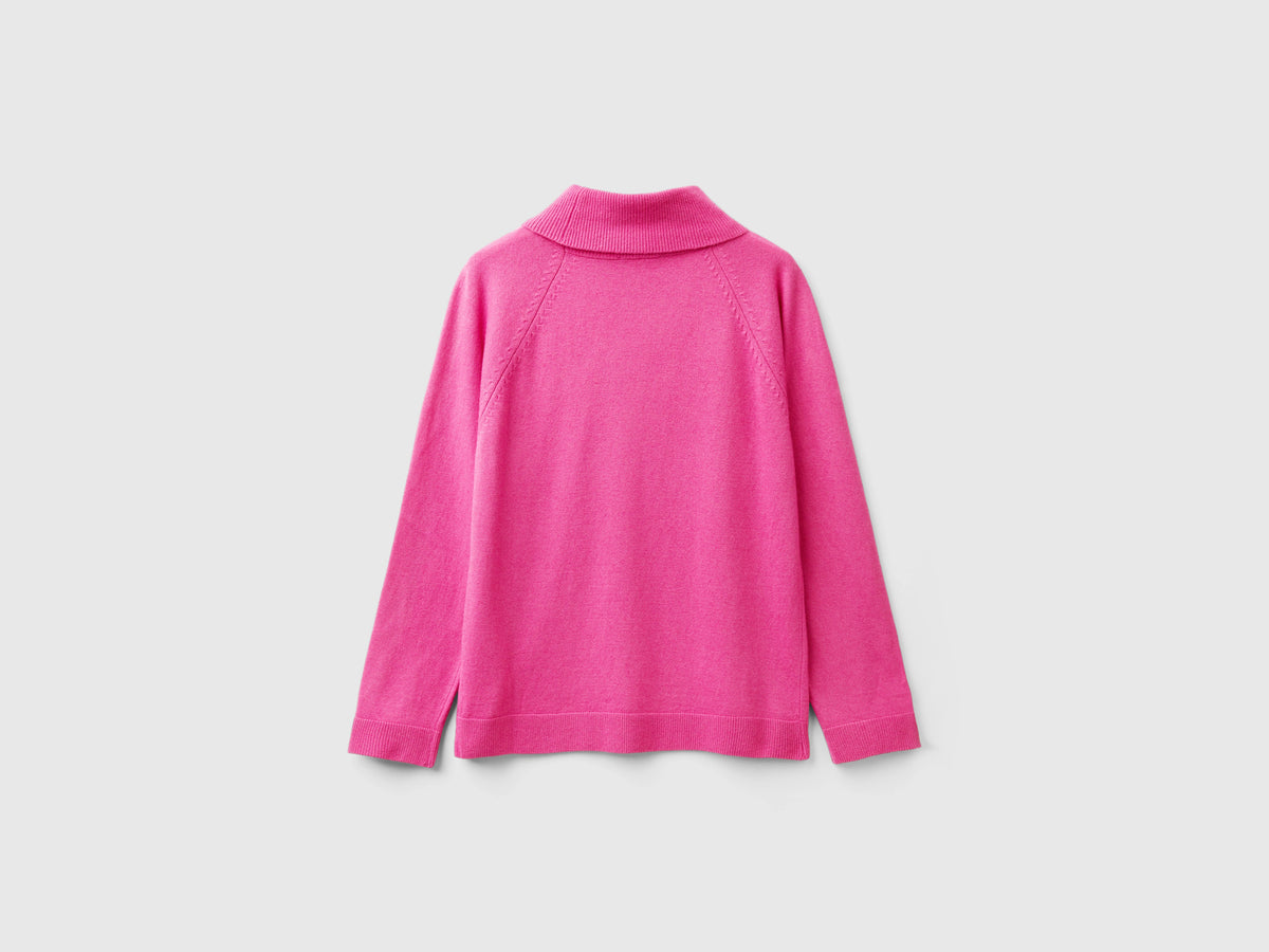 Maglione dolcevita in misto lana e cashmere