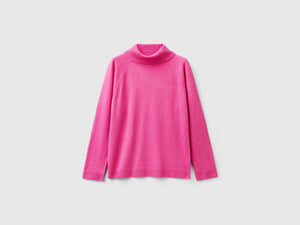 Maglione dolcevita in misto lana e cashmere
