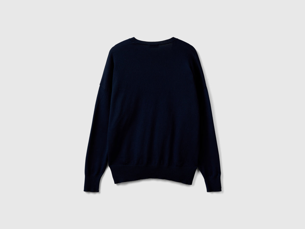 Maglia scollo a V in misto Modal