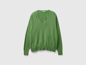Maglia scollo a V in misto Modal